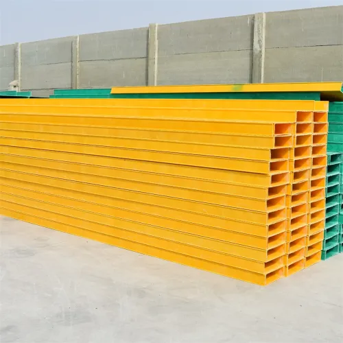 FRP ladder trays stacked ready for dispatch